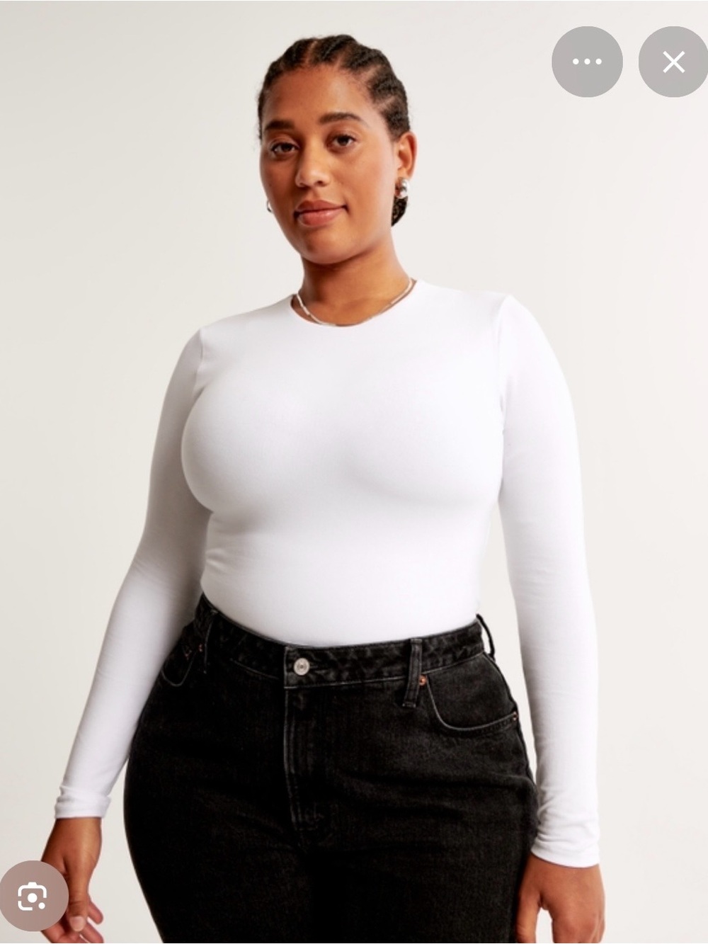 Abercrombie & Fitch BLACK Long-Sleeve Crewneck Bodysuit